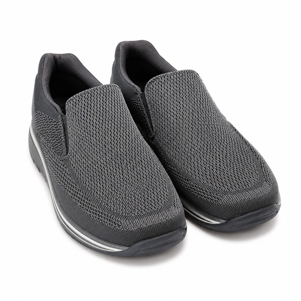 SKECHERS Relaxed Fit Expected Gomel Slip-On Shoe Mens Sz 10 Black Mesh Air-Cool